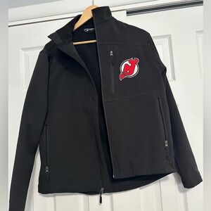 Like-new Small fossa NJ devils embroidered utility jacket w/ fleece lining